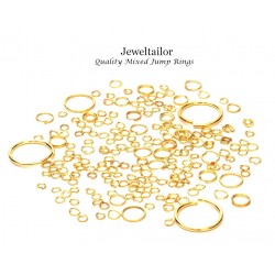 200-800 Mixed Shiny Gold Plated  Jump Rings (4-20mm) ~ Jewellery Making Essentials